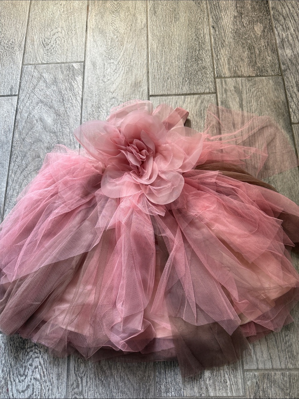 NWT- Before & Ever-Pink Tulle Flower dress